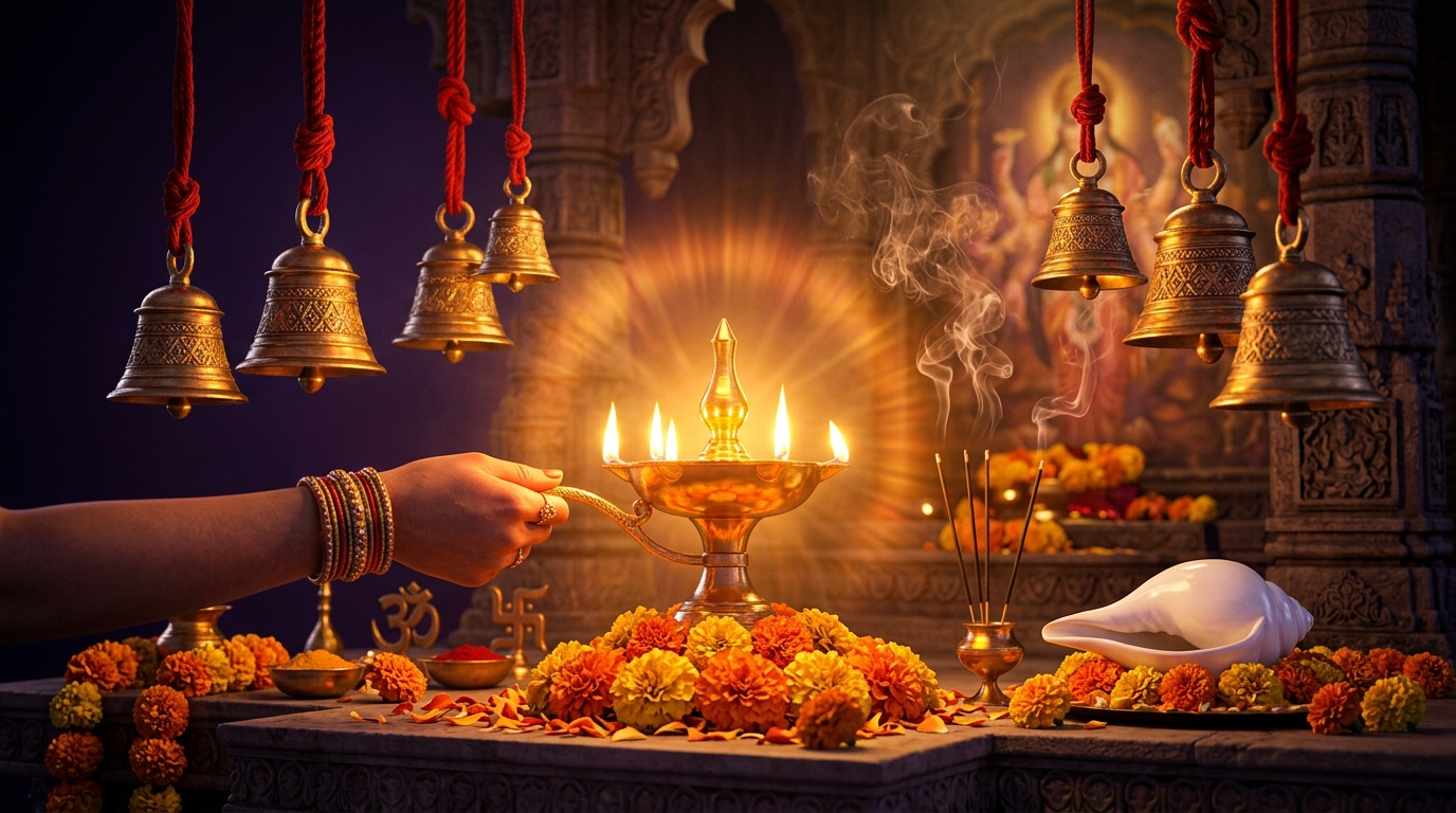 Devotional Temple Aarti Diya